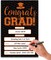 20 Cards with Envelopes, graduation party invitations 2025, 2025 College, High School, University Grad Celebration.(027) (black+orange)